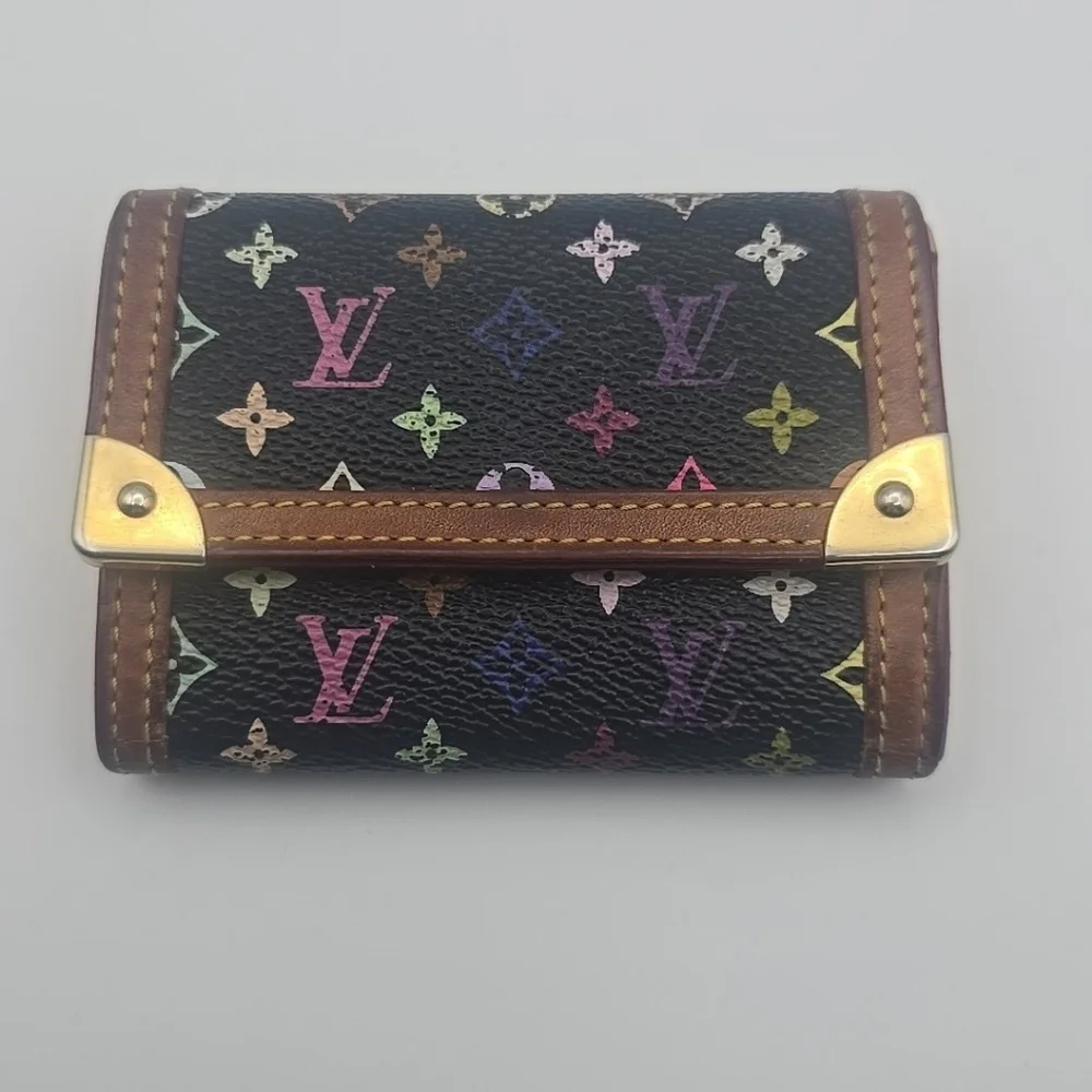 Louis Vuitton Mono Multicolor Porte Monnaie Plat Coin Wallet (VERY GOOD)COA✨️ - Picture 2 of 16